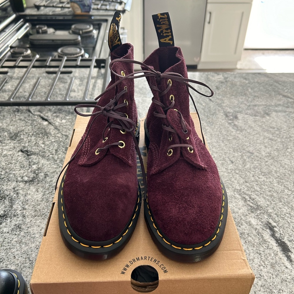 Purple Suede Doc Martin Boots-Sz 8